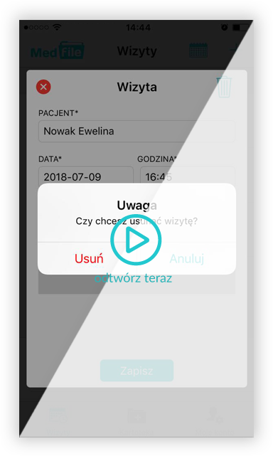 Wizyta Usuwanie Wizyty Aplikacja Do Gabinetu Ios E Recepta Program Do Gabinetu 2848