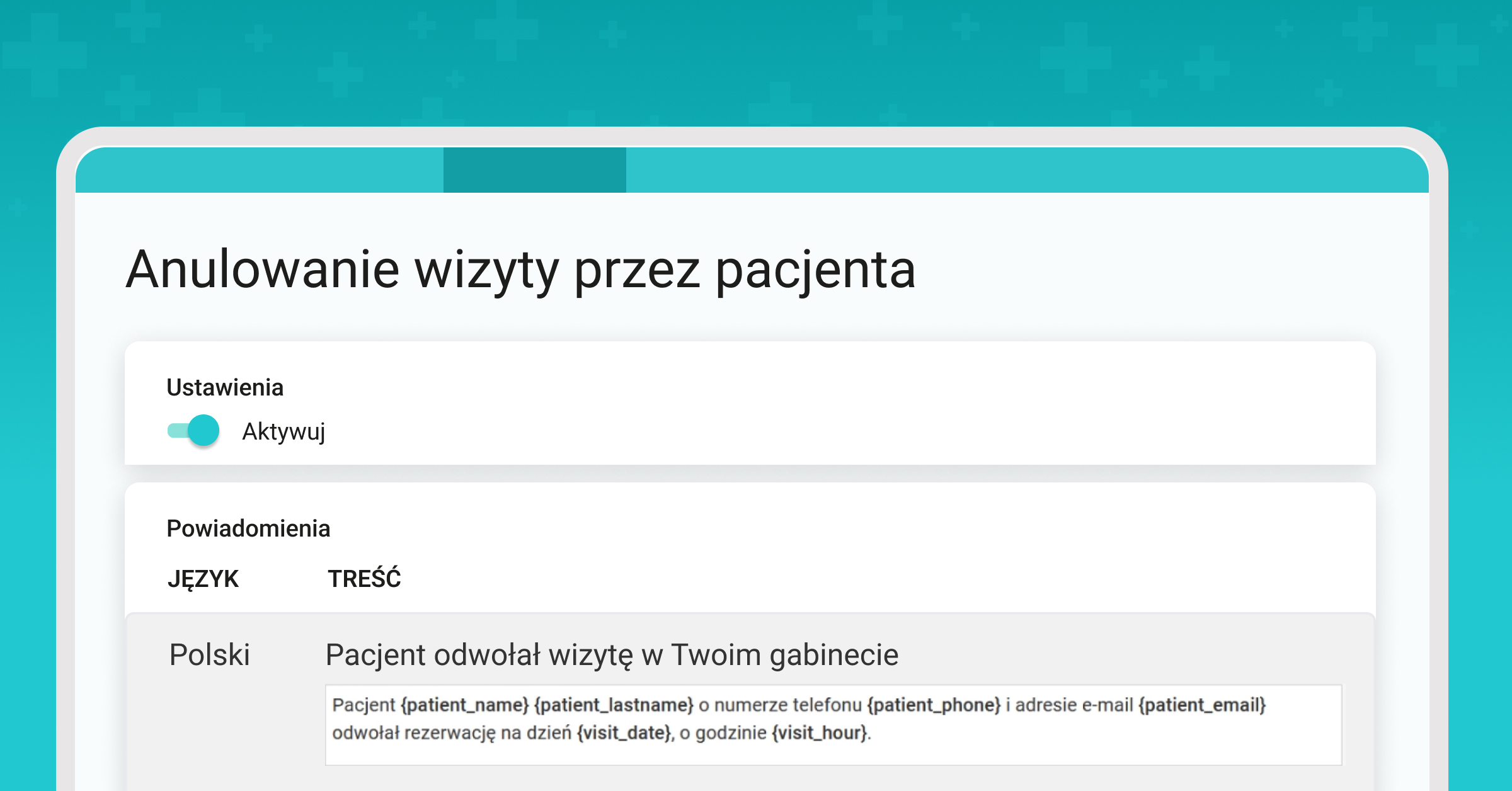 Tworzenie treści powiadomień e-mail 