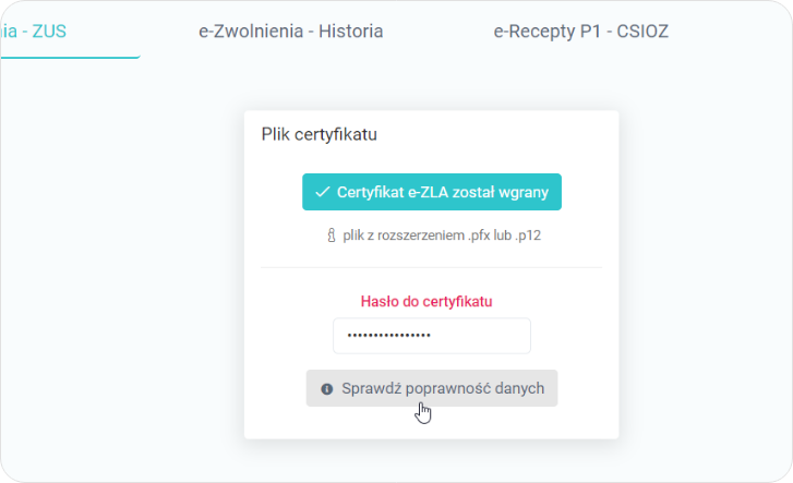 e-Zwolnienie - ustawienia elektronicznych zwolnień