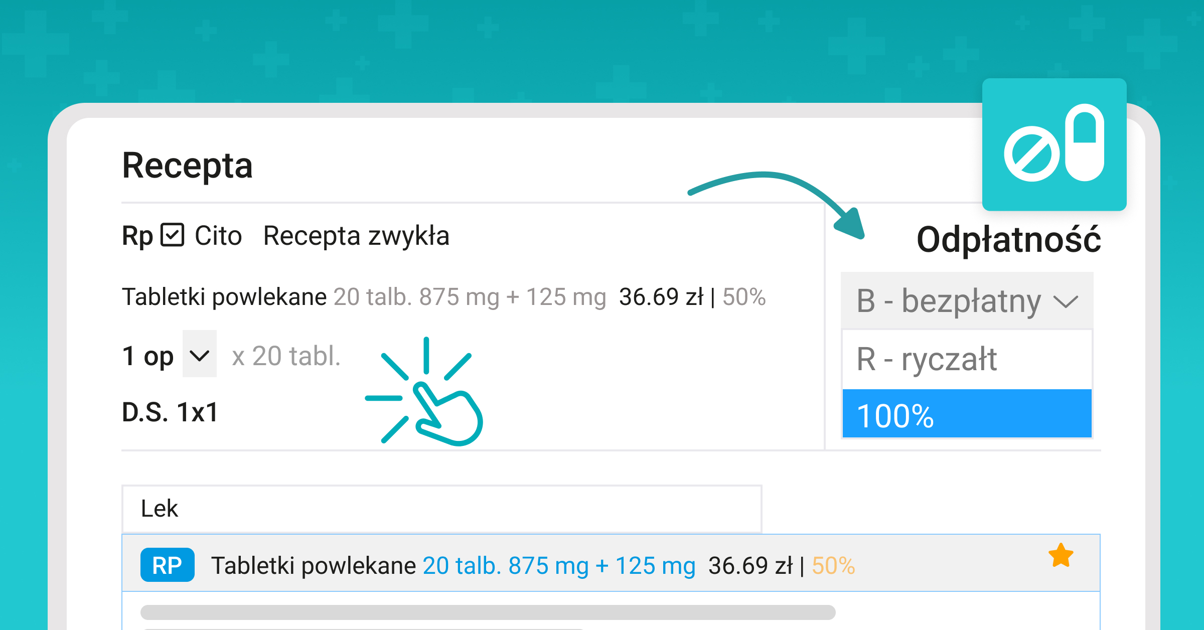 Prawidłowe wypisanie danych przed wydrukiem recept