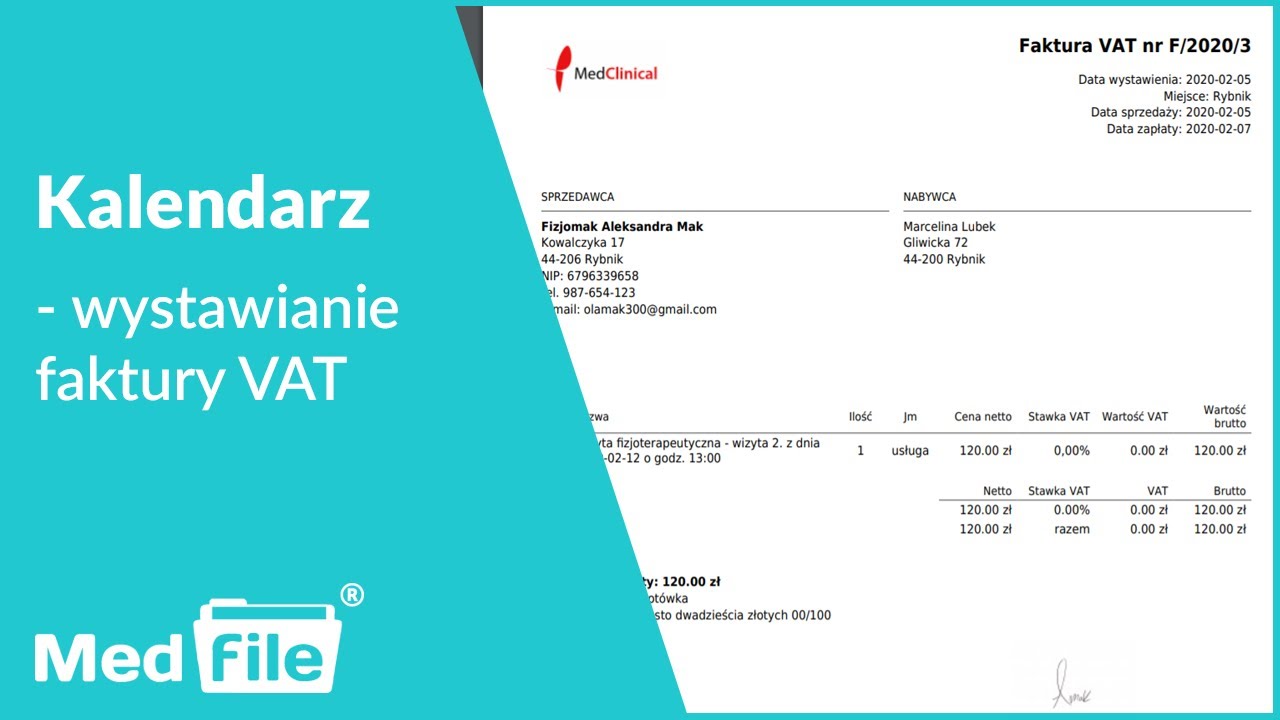 Wystawianie Faktury Vat Program Do Gabinetu 0607