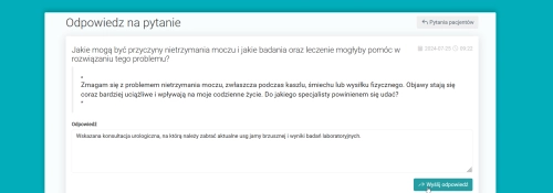 Odpowiadaj na pytania pacjentów z Medfile 