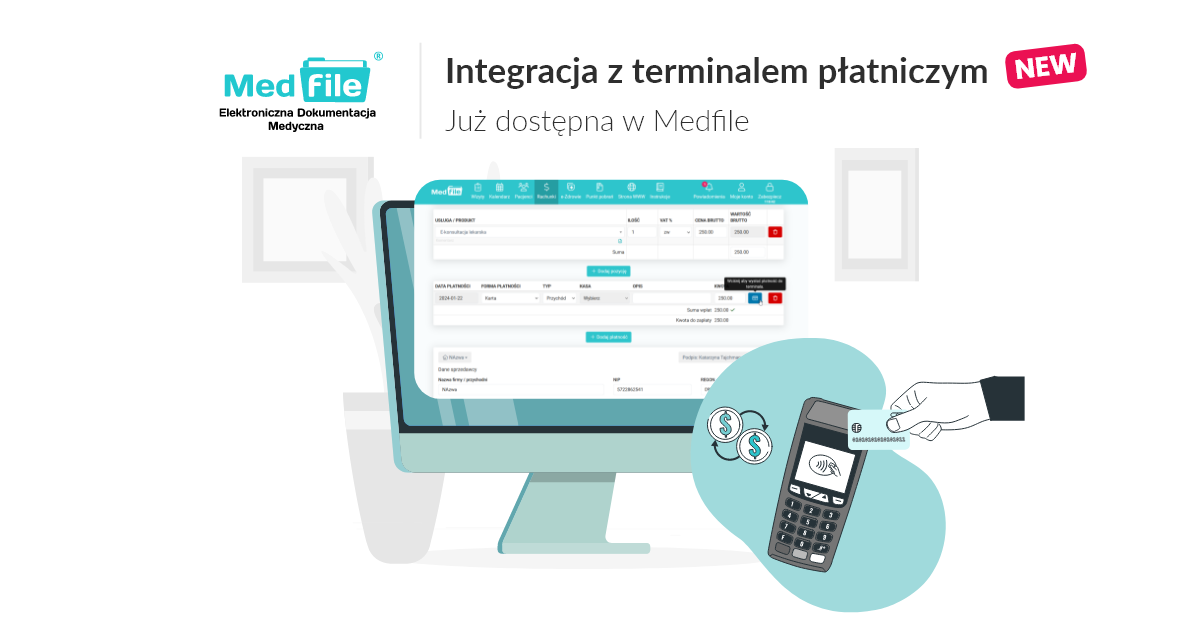 Integracja z terminalem płatniczym - sprawdź jak wygląda w Medfile