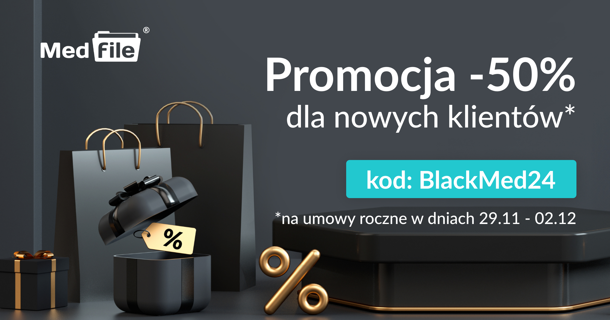 Black Friday w Medfile: Zyskaj 50% rabatu