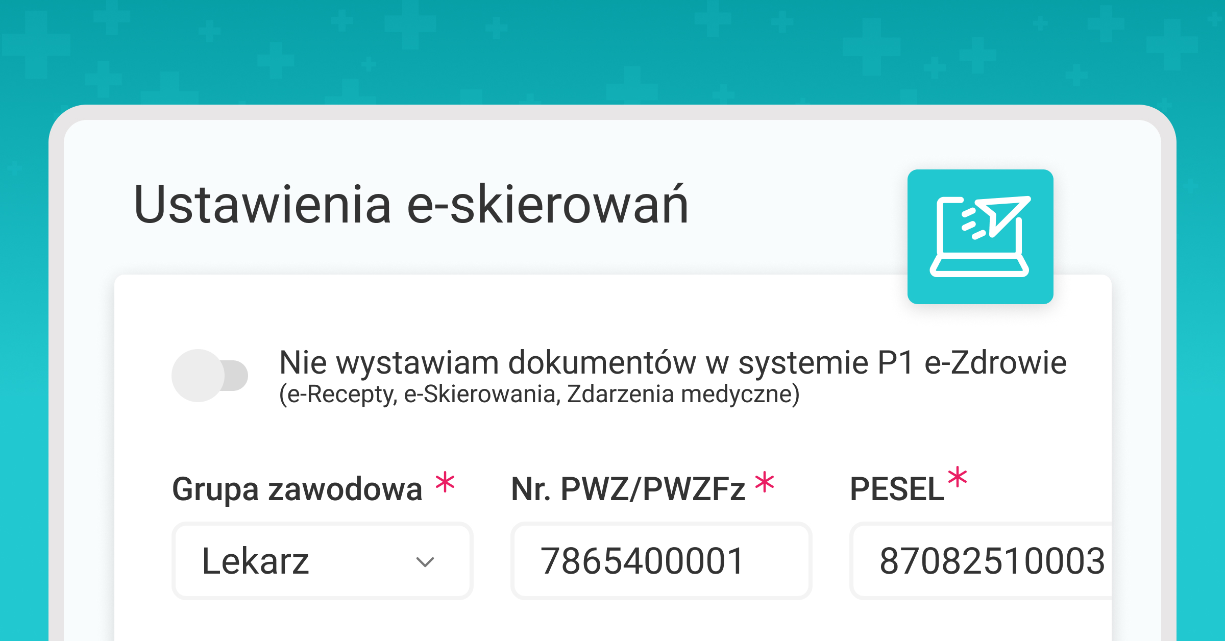 e-Skierowanie - ustawienia elektronicznych skierowań