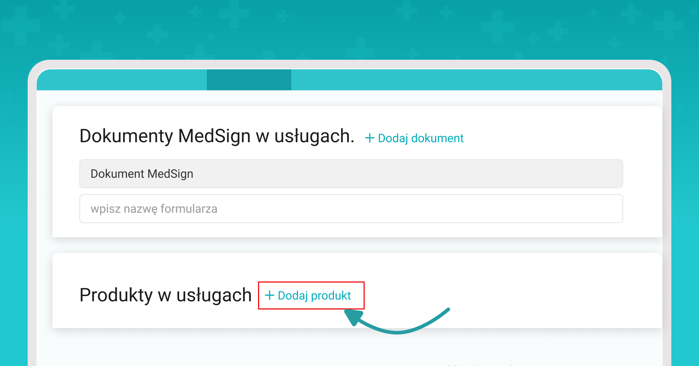 Usługi, przypisywanie produktu do usługi