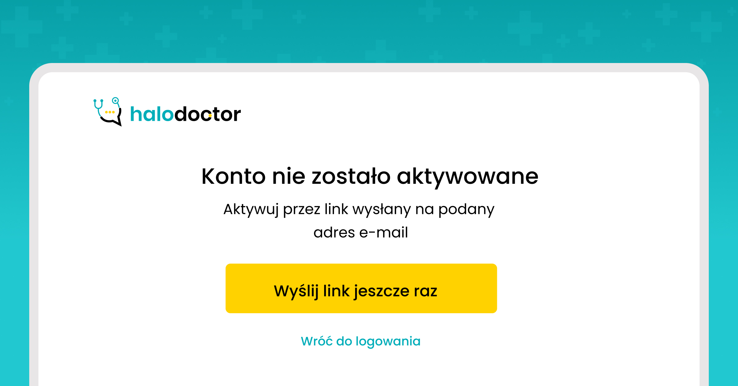 Konto nie zostało aktywowane