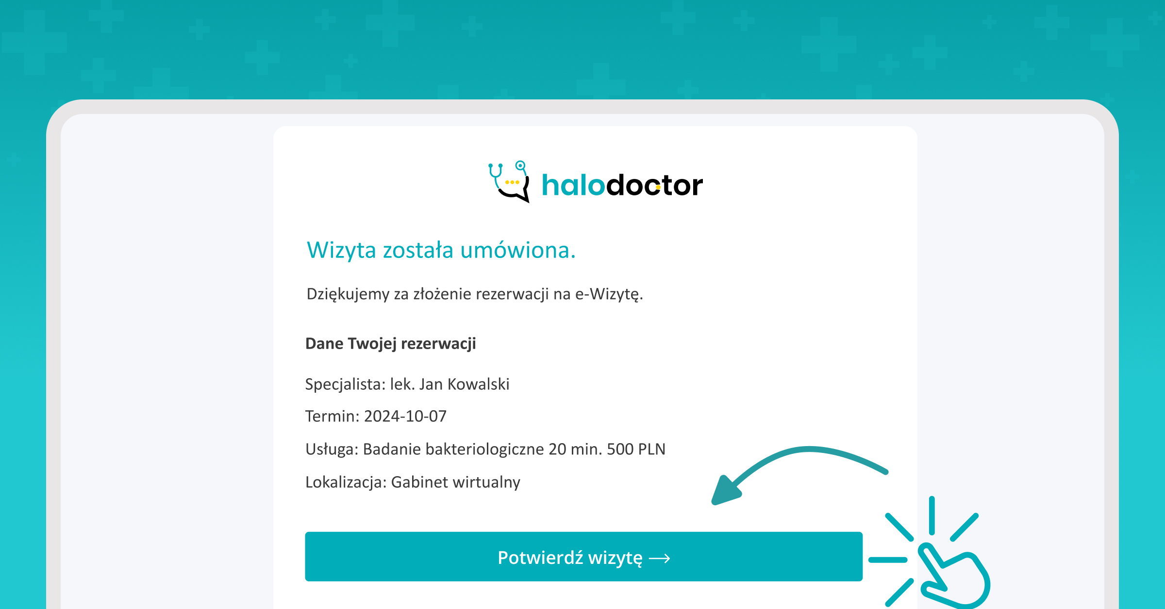Potwierdź rejestrację na e-Wizytę