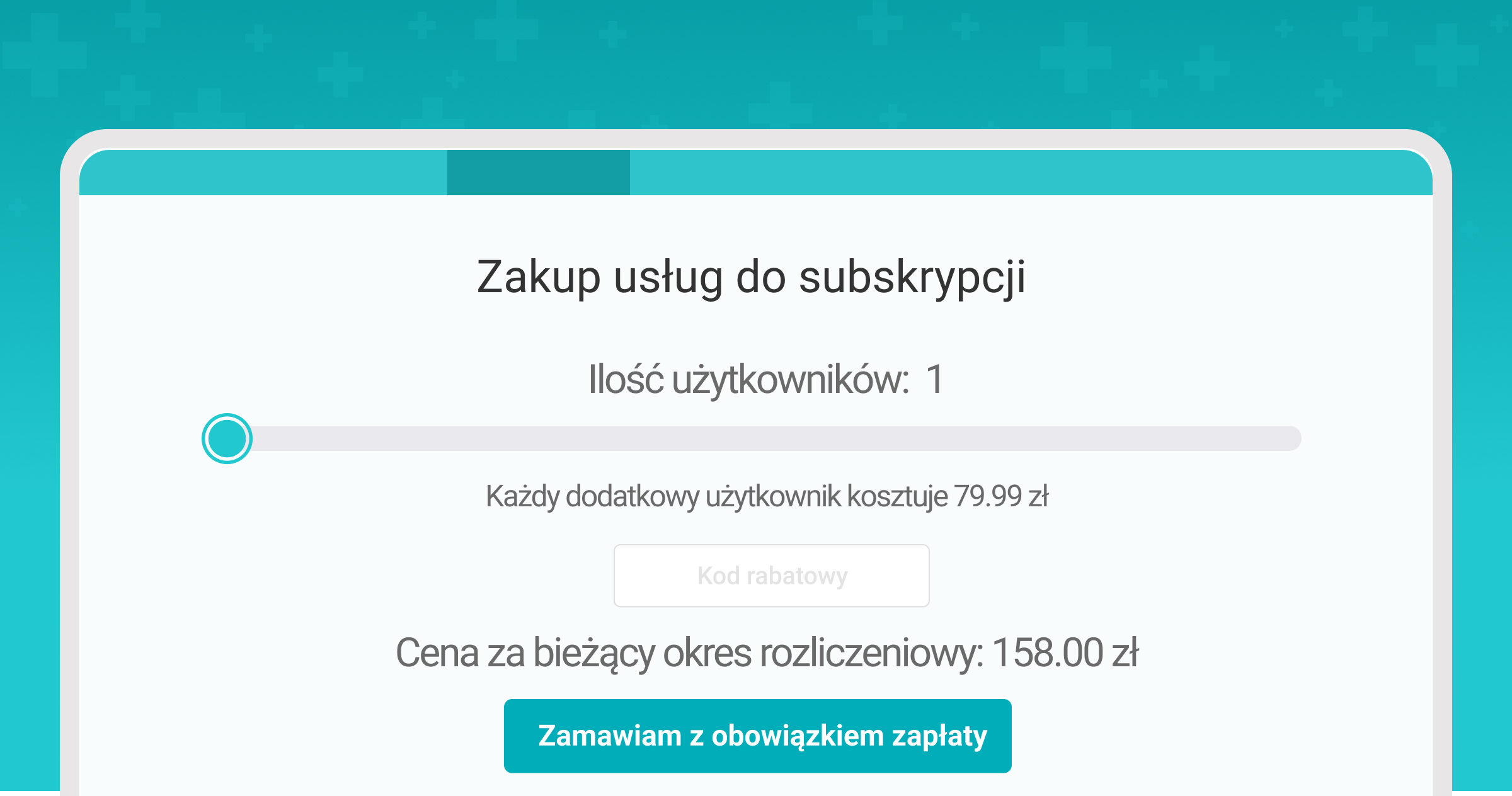 Zakup nowego użytkownika 