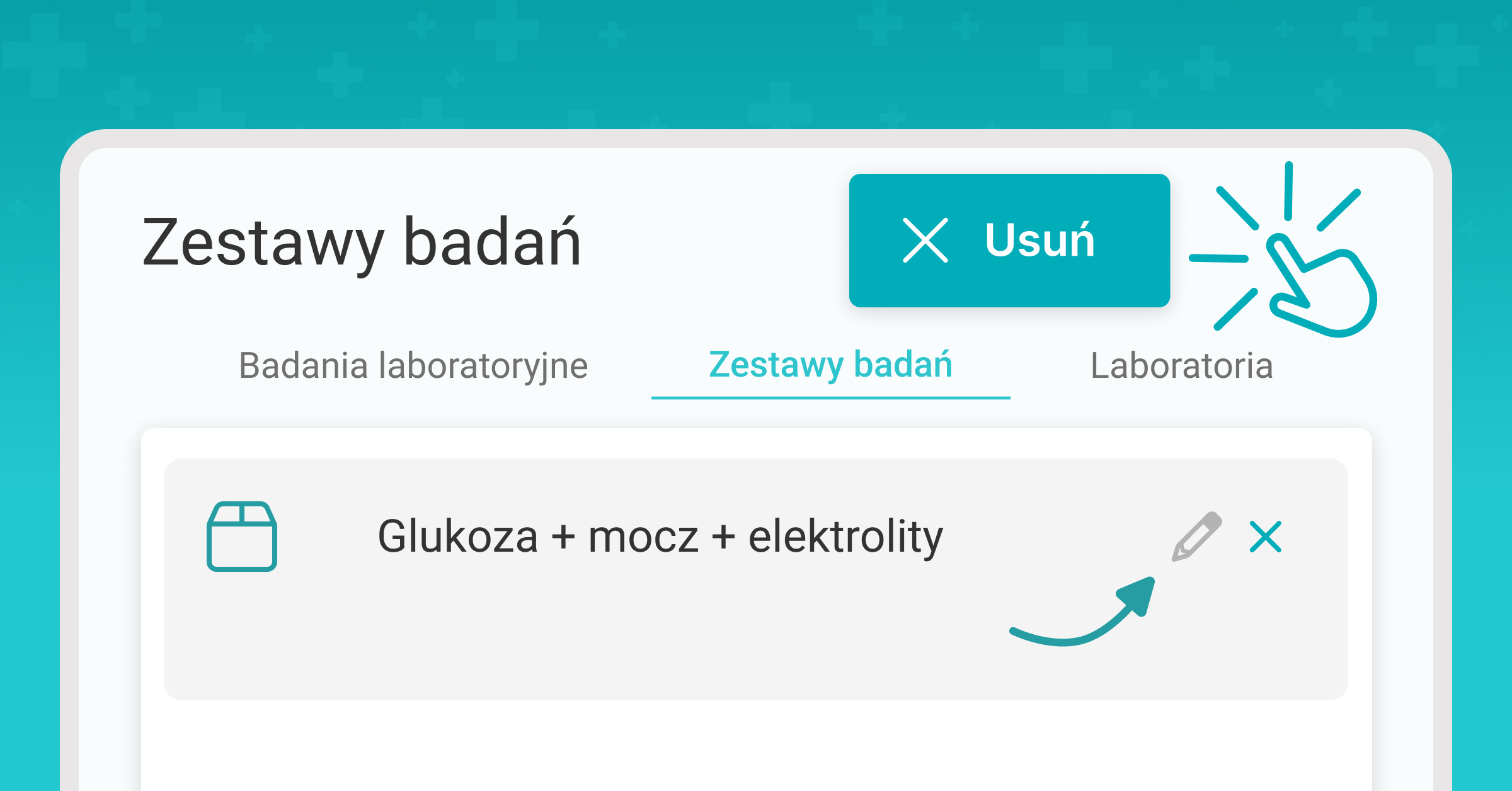 Usuń zestaw badań laboratoryjnych