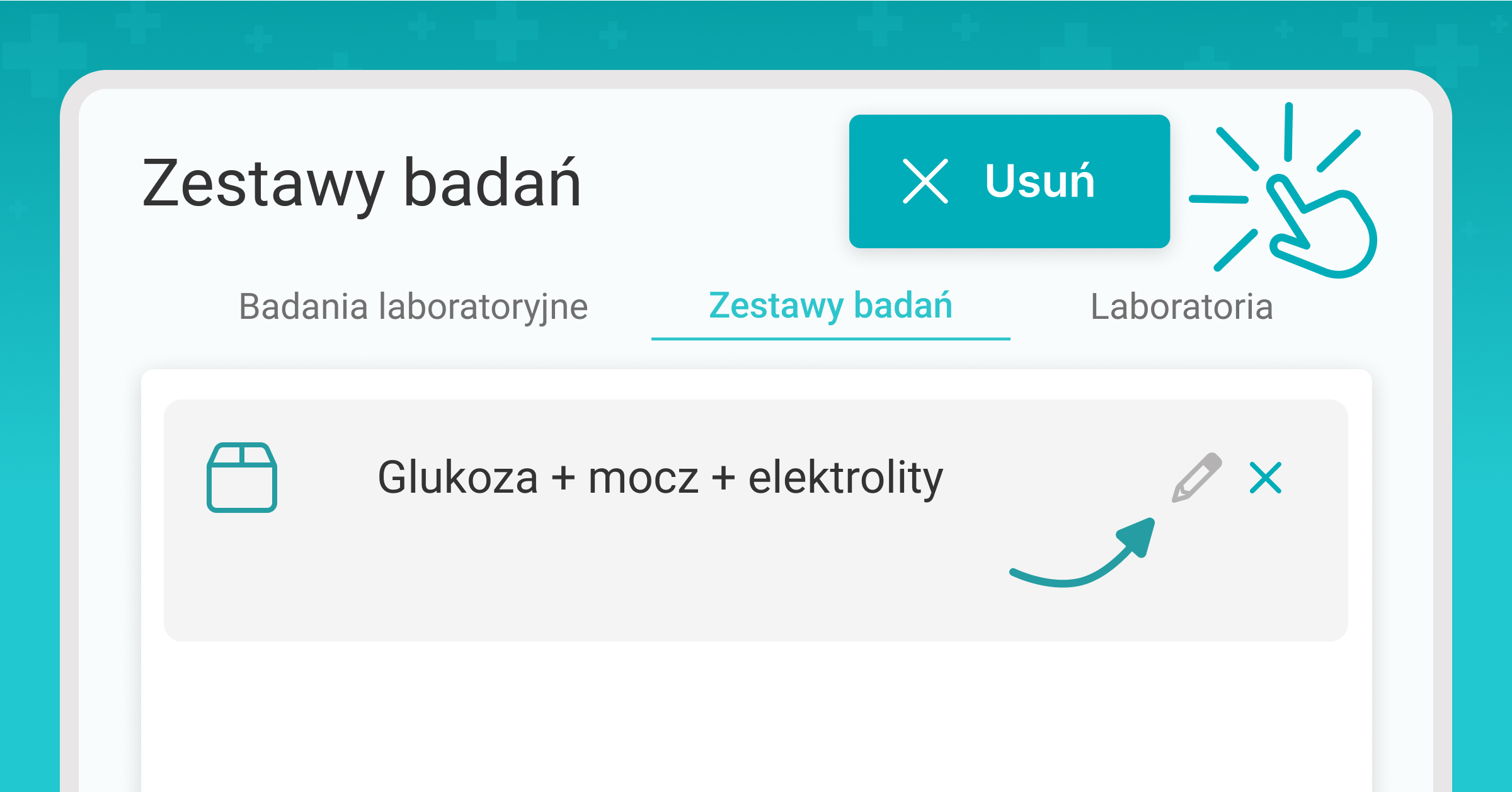 Usuń zestaw badań laboratoryjnych