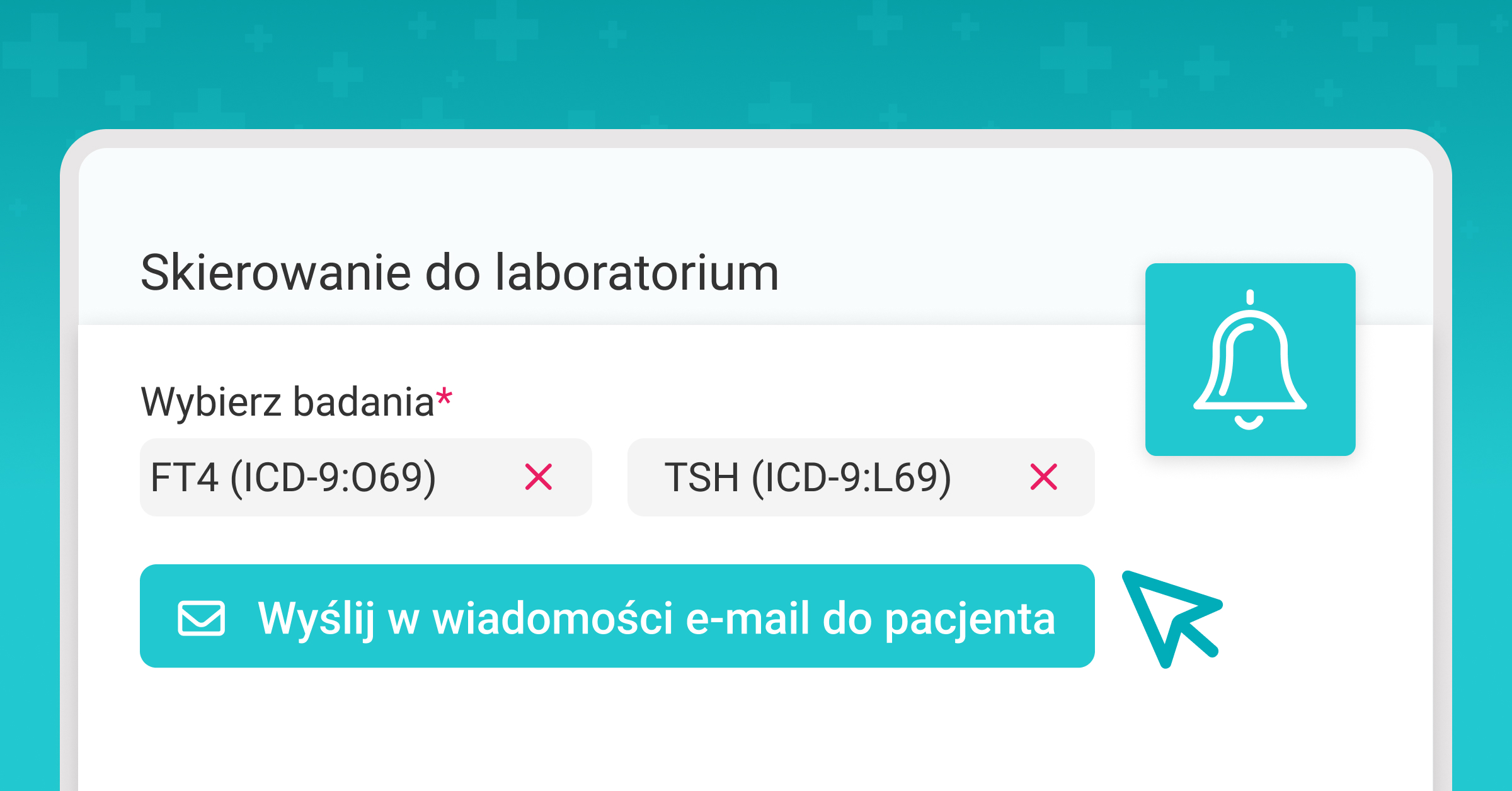 Wysyłanie e-Skierowania do laboratorium w e-mailu do pacjenta