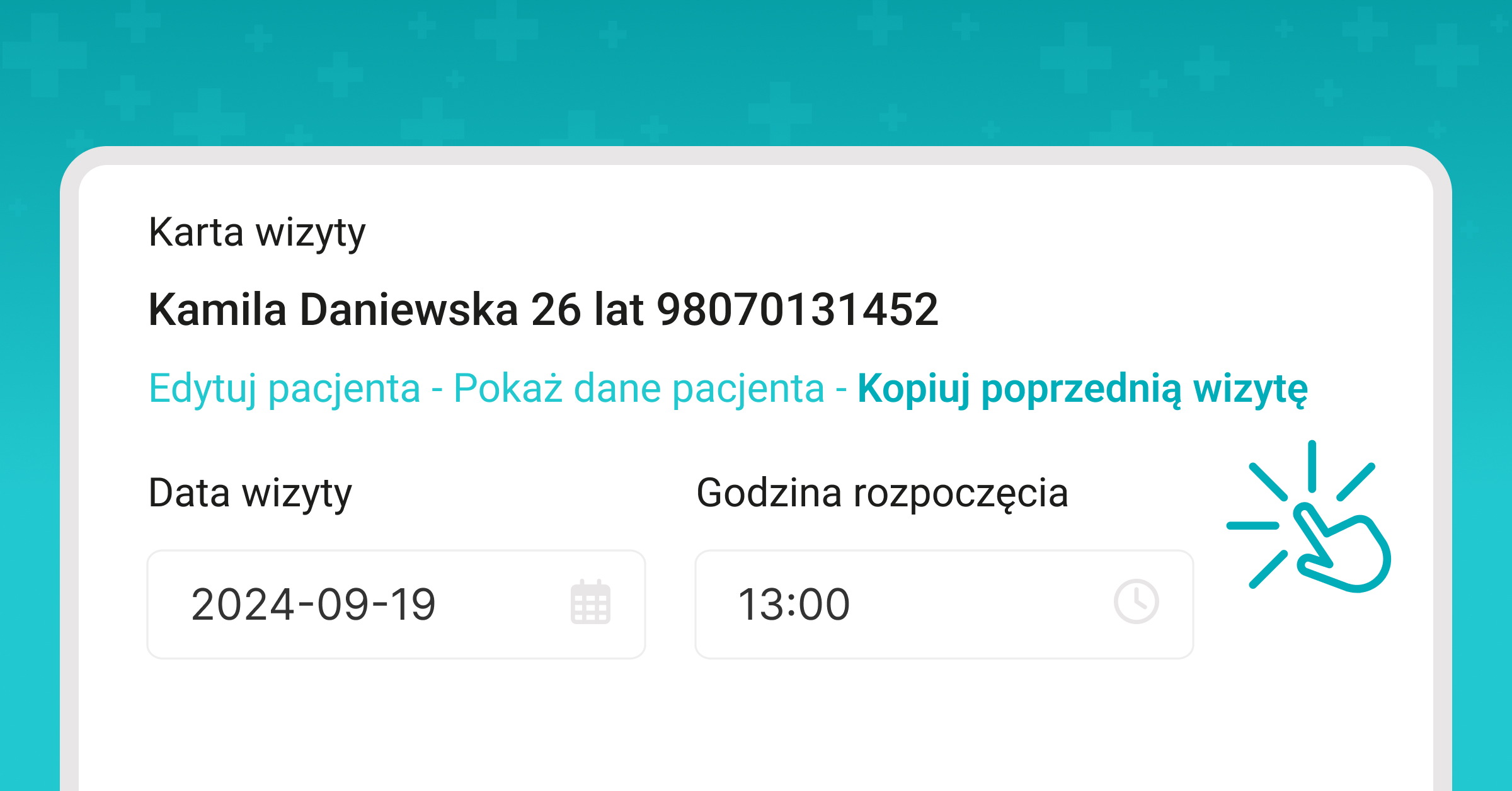 Kopiuj poprzednią wizytę