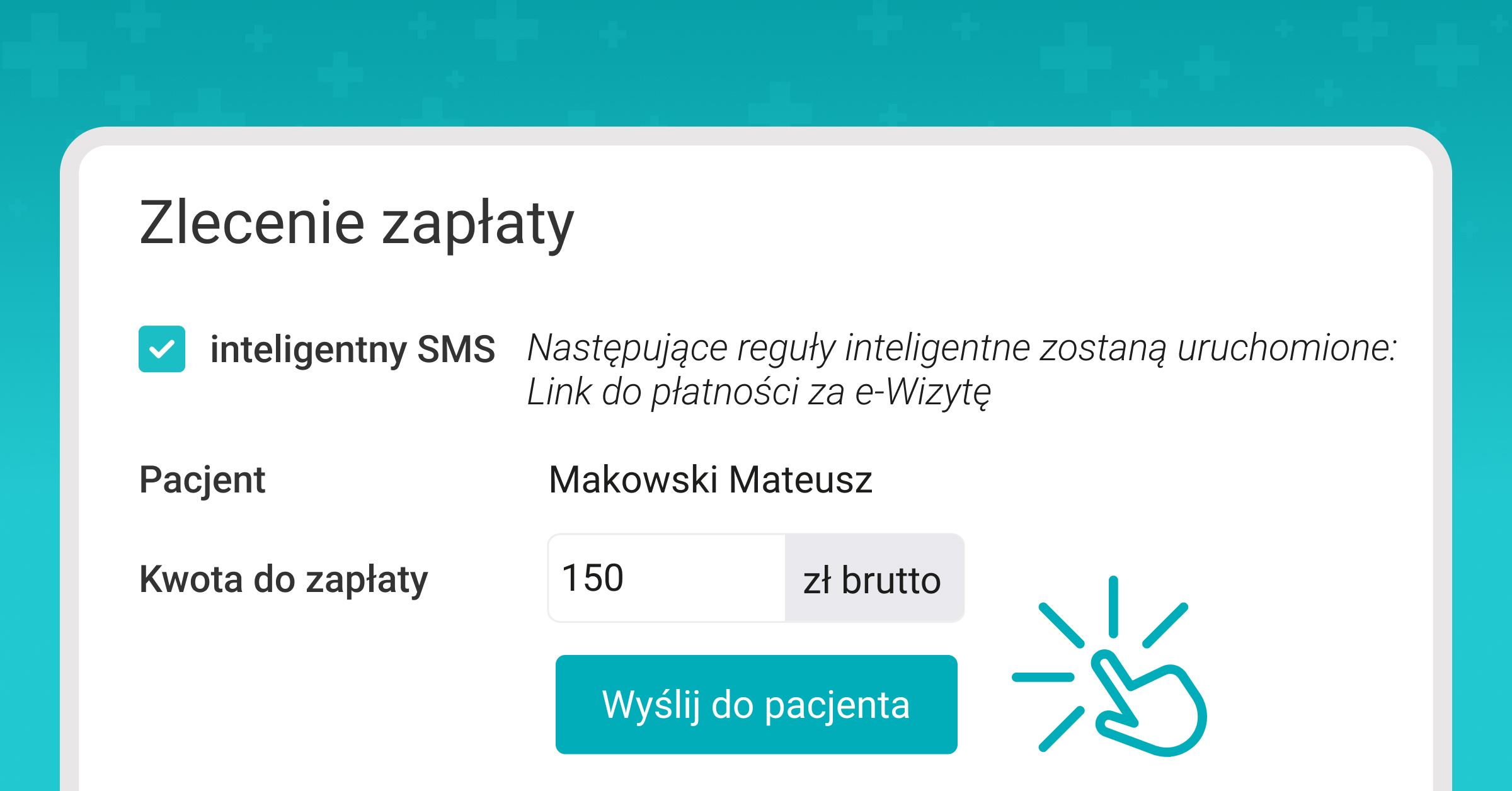 Wyślij inteligentny SMS z linkiem do płatności