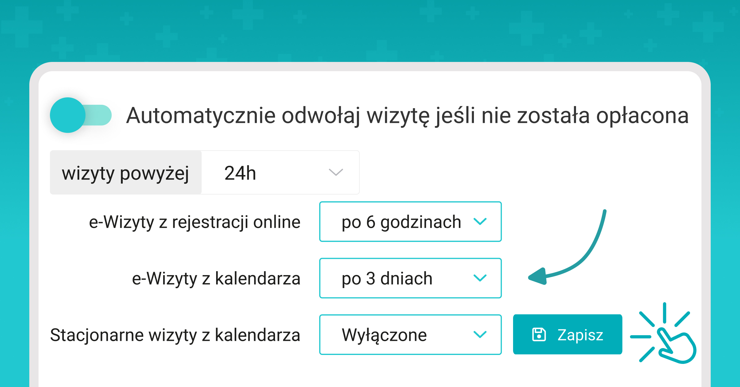 Automatyczne odwołanie wizyty bez opłacenia 