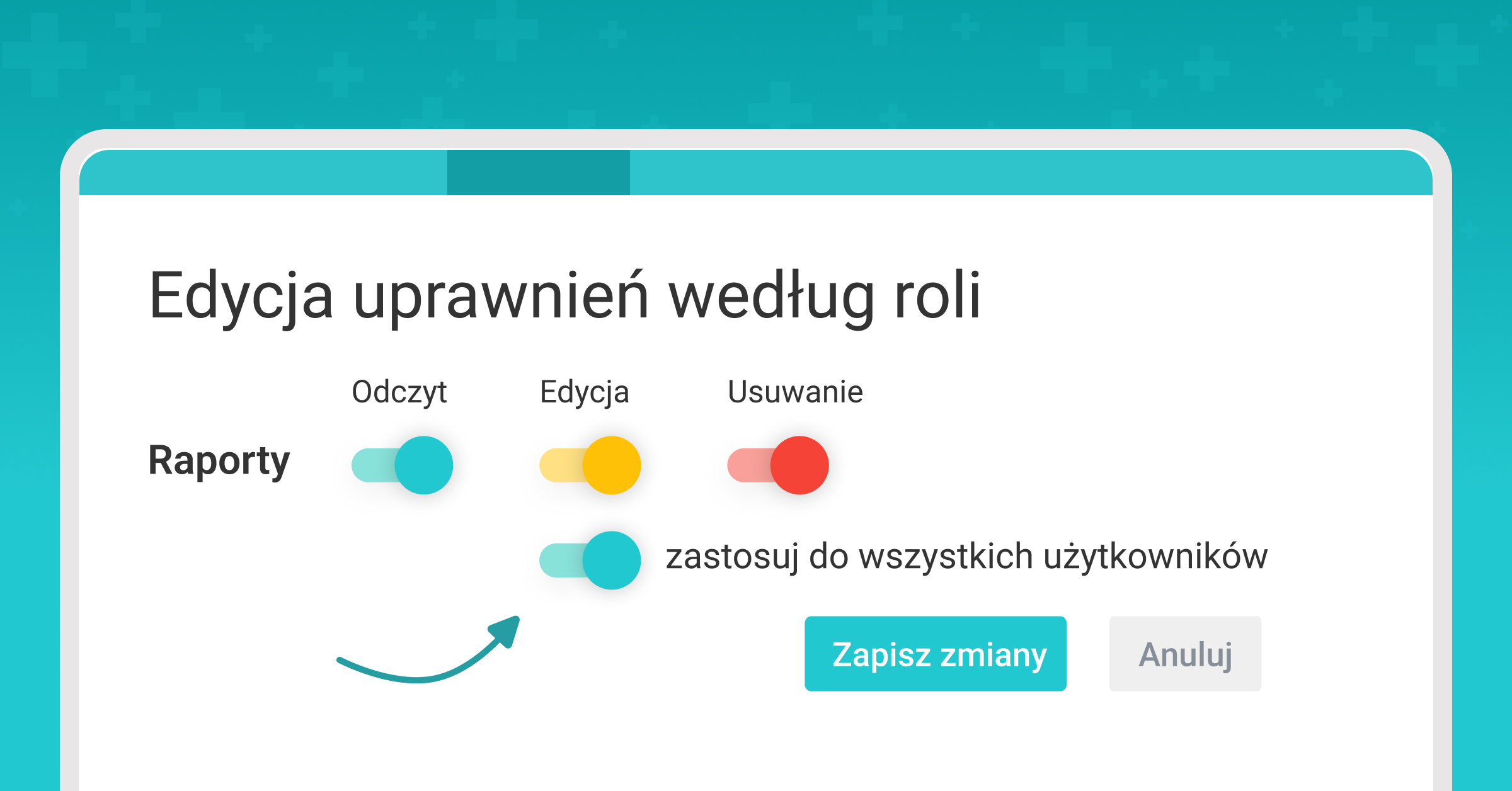 Edytuj uprawnienia według roli