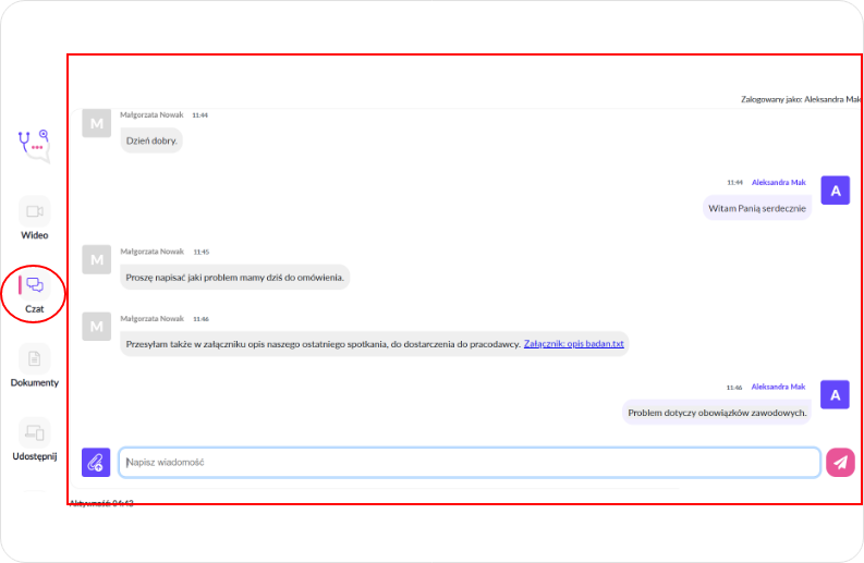 Pisz z lekarzem na poziomie Czat w haloDoctor