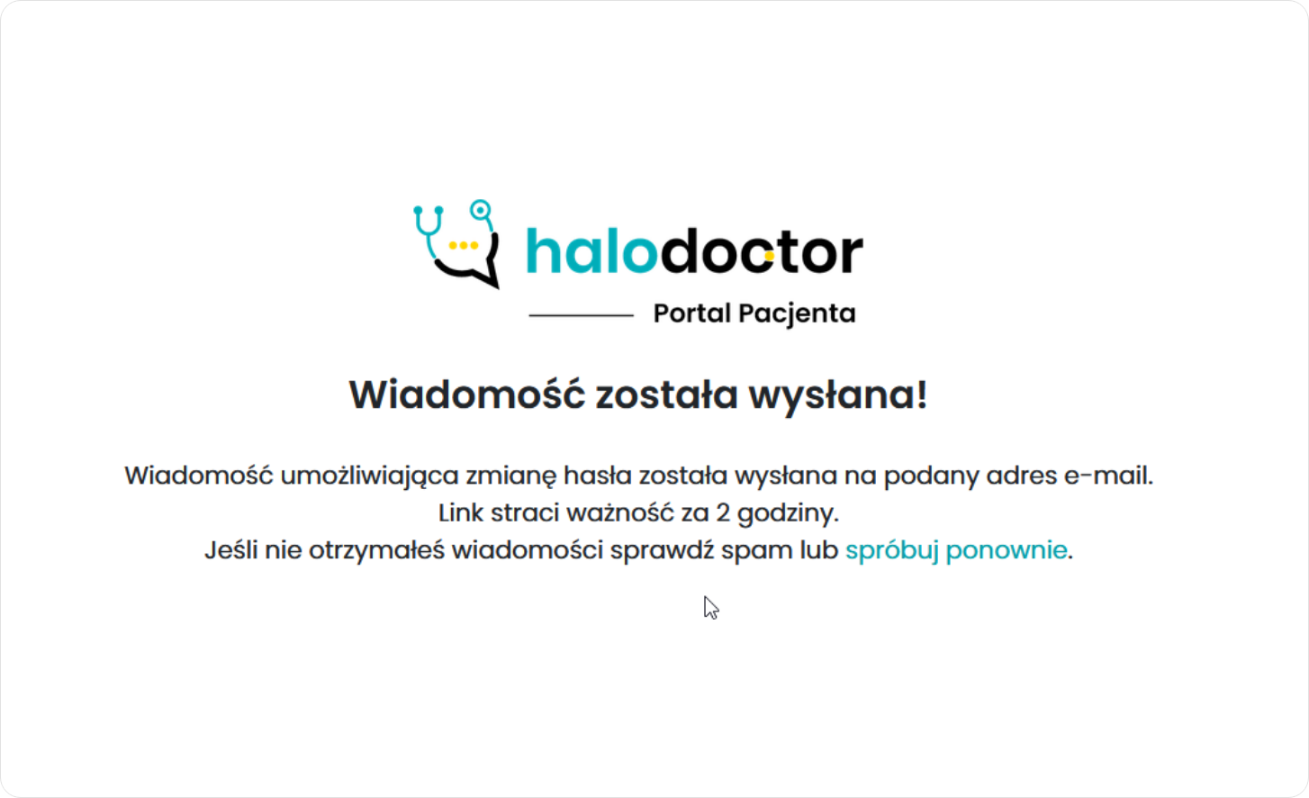 Wiadomość e-mail została wysłana