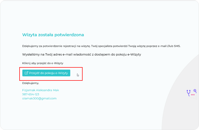 Wizyta została potwierdzona