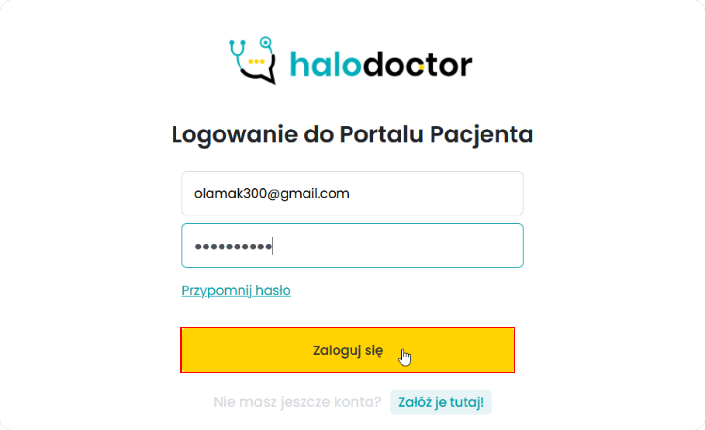 Wpisz login i hasło