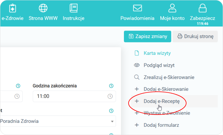 Dodaj e-Receptę