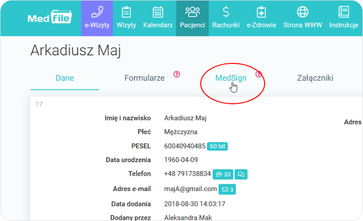 Zobacz dokumenty MedSign
