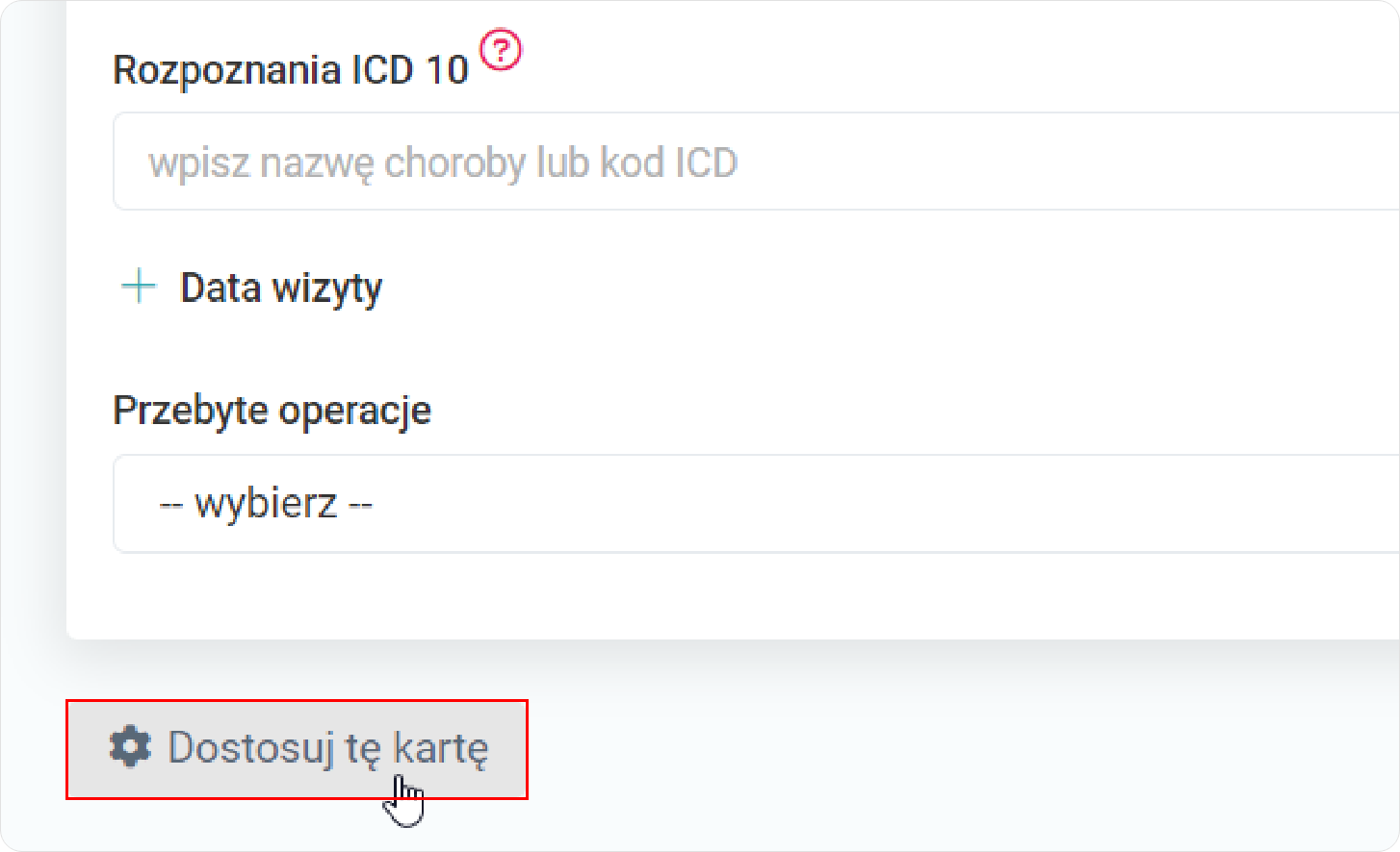 Dostosuj tę kartę