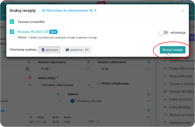 Drukuj recepty Rpw