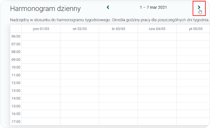 Szukaj dnia w miesiącu do usunięcia harmonogramu