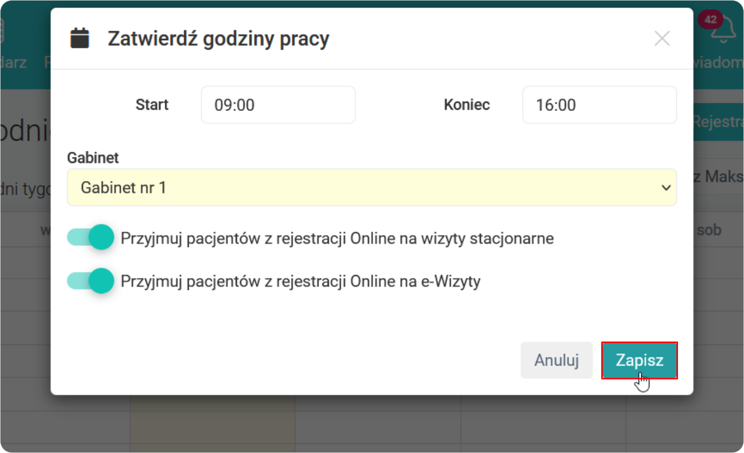 Zatwierdź godziny pracy 