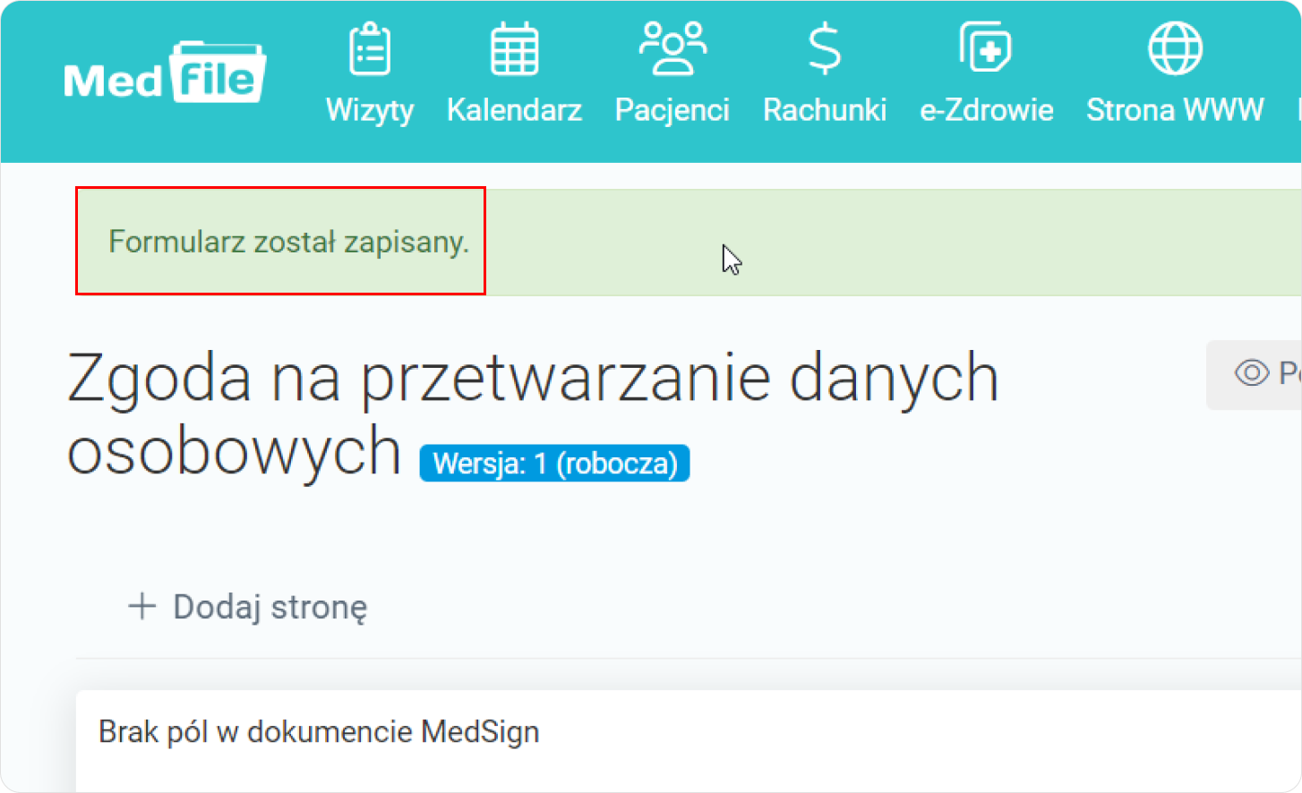 Formularz został dodany