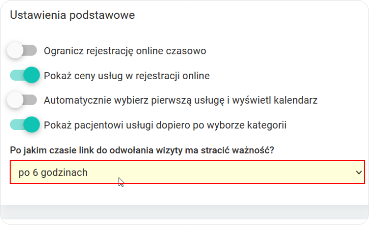 Ustal ważność linku 