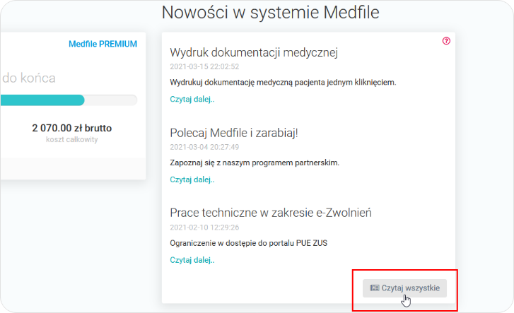 Nowości w systemie Medfile