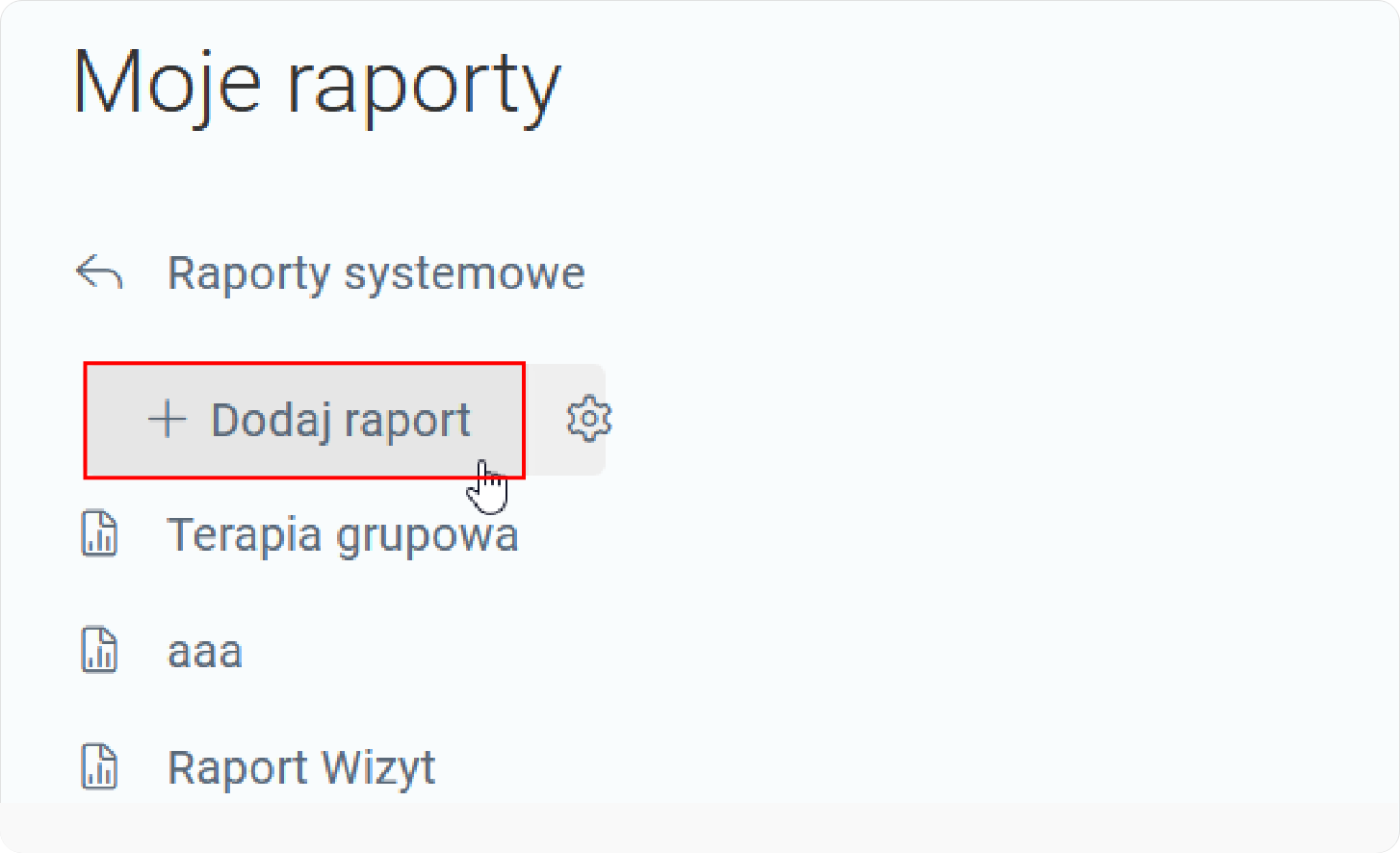 Dodaj nowy raport własny