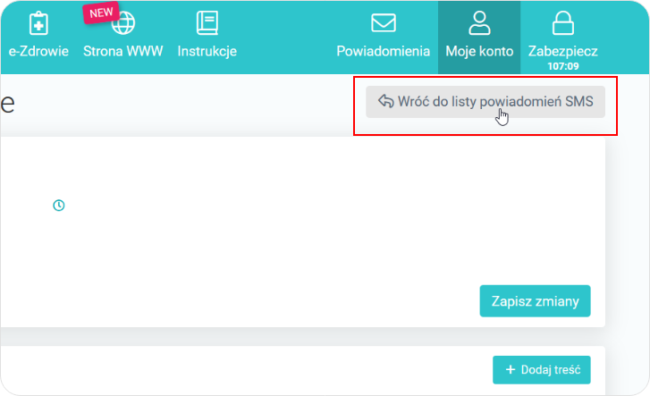 Wróć do listy powiadomień
