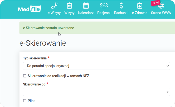 e-Skierowanie zostało utworzone