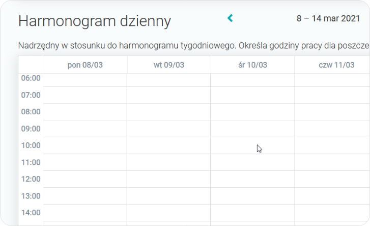 Usunięty harmonogram dzienny