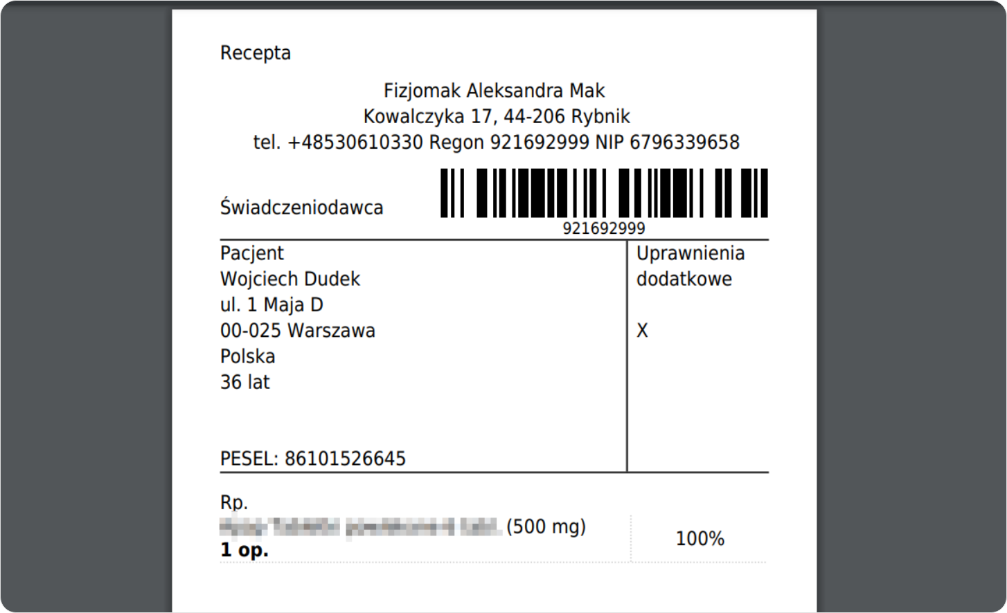 e-Recepta gotowa do druku