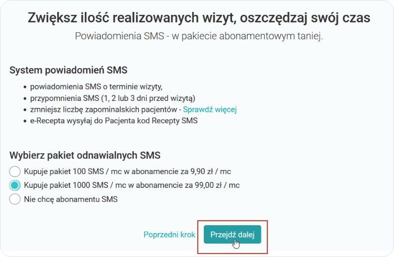 Wybierz pakiet odnawialnych SMS