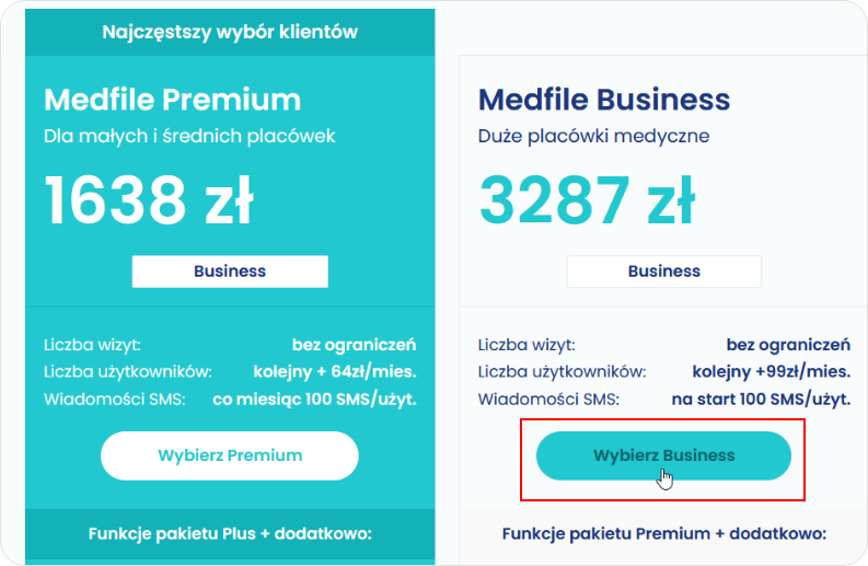 Wybierz Medfile Business