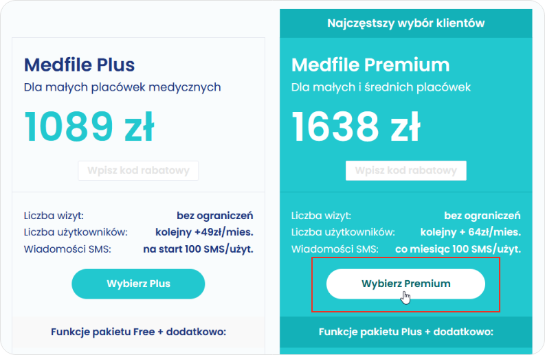 Wybierz Medfile Premium