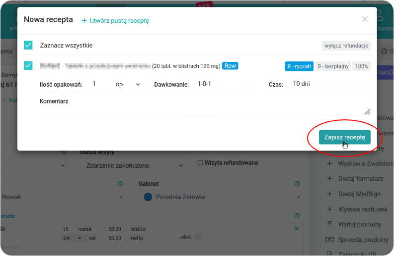 Zapisz receptę Rpw