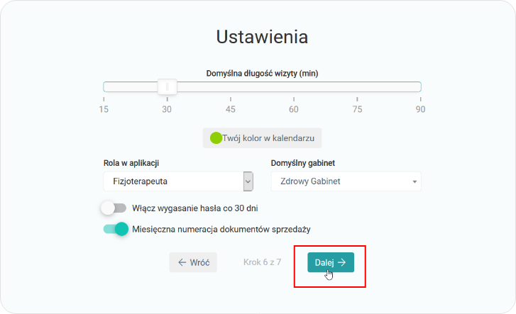 Zapisz zmiany w ustawieniach