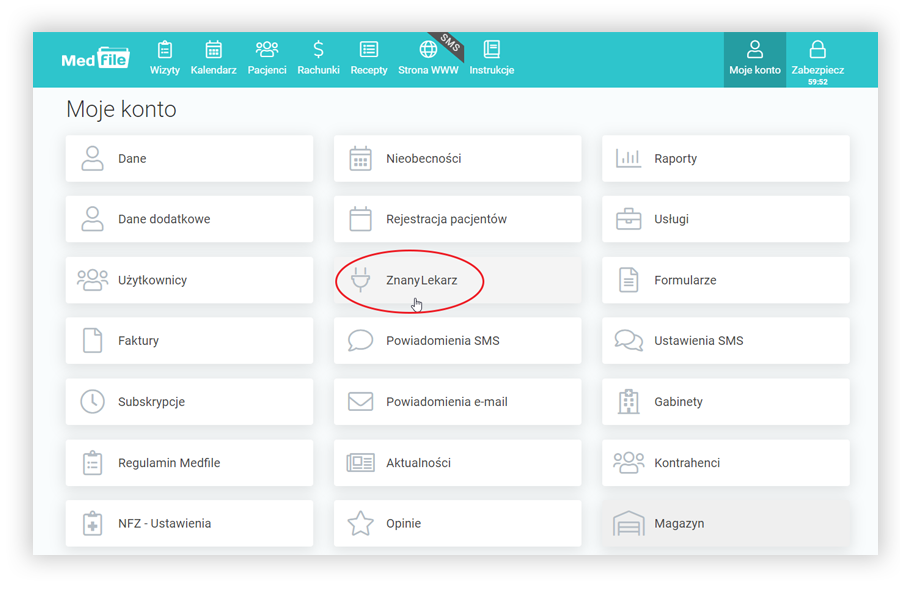 Wybierz kafelkę ZnanyLekarz