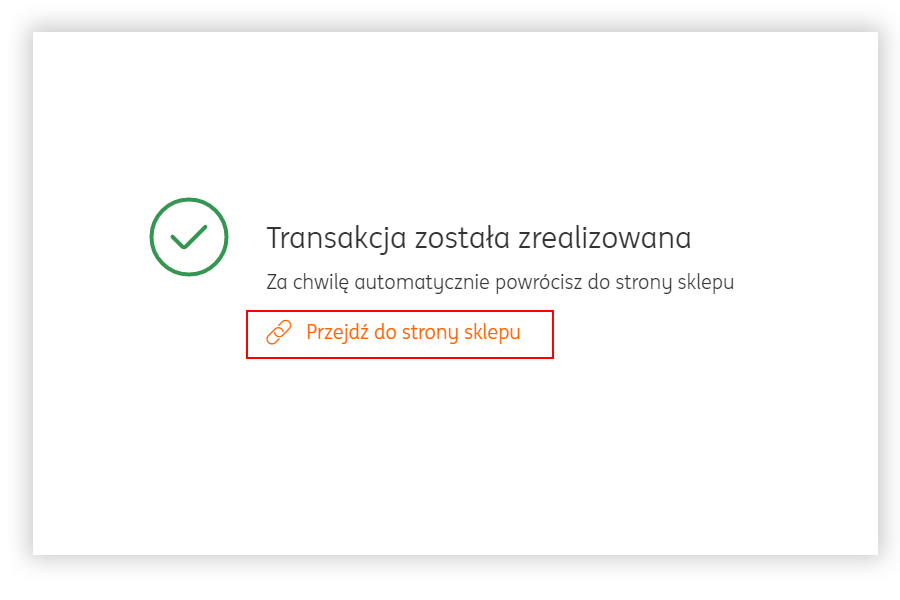 Transakcja została zrealizowana