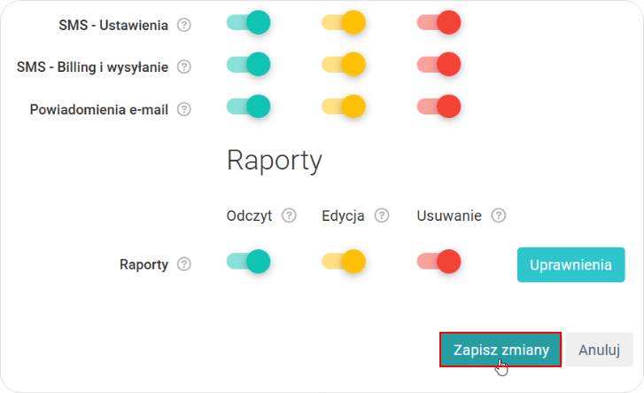 Zapisz wprowadzone zmiany 