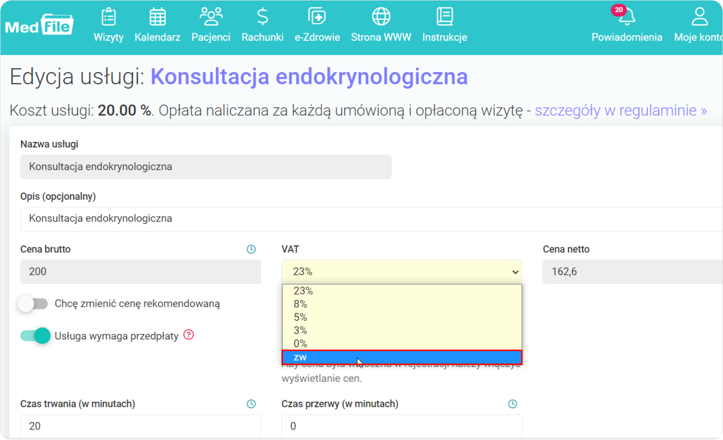 Wprowadź zmiany w VAT