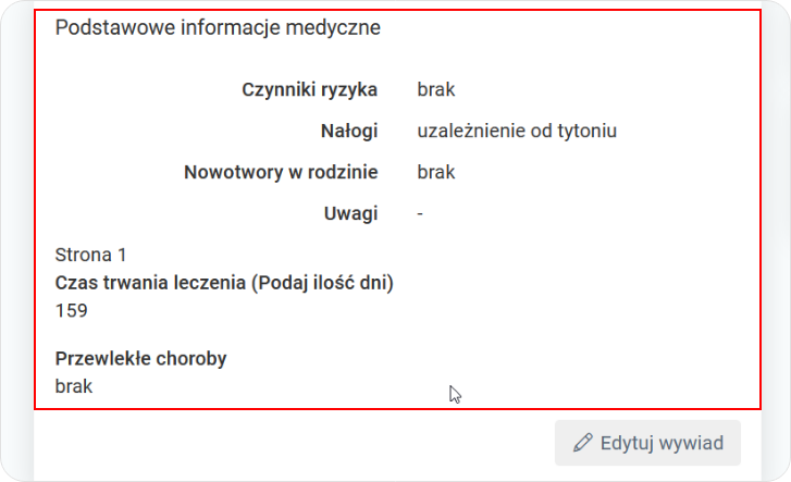 Sprawdź podstawowe informacje medyczne 